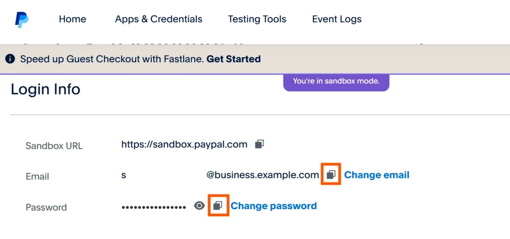 テスト環境の設定（Sandbox）18